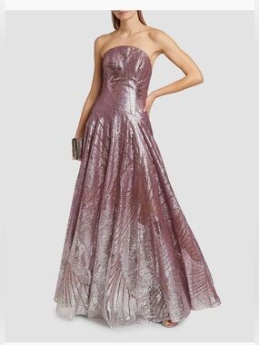 Rene Ruiz Collection
Sequined Strapless A-Line Gown